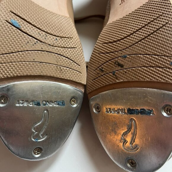 Bloch Ladies Tap- On Tan Leather MaryJane Tap soes size 71/2 - Picture 11 of 12